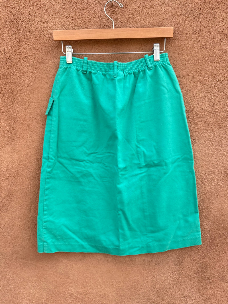 80's White Stag Sea Foam Skirt