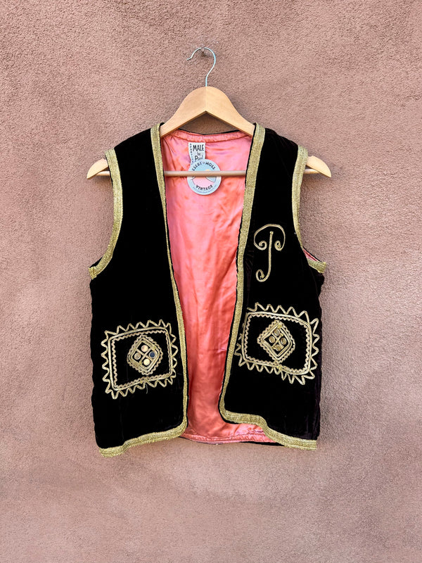 1960's Sportive Male by Paul Carnaby St. Velveteen Vest - 36