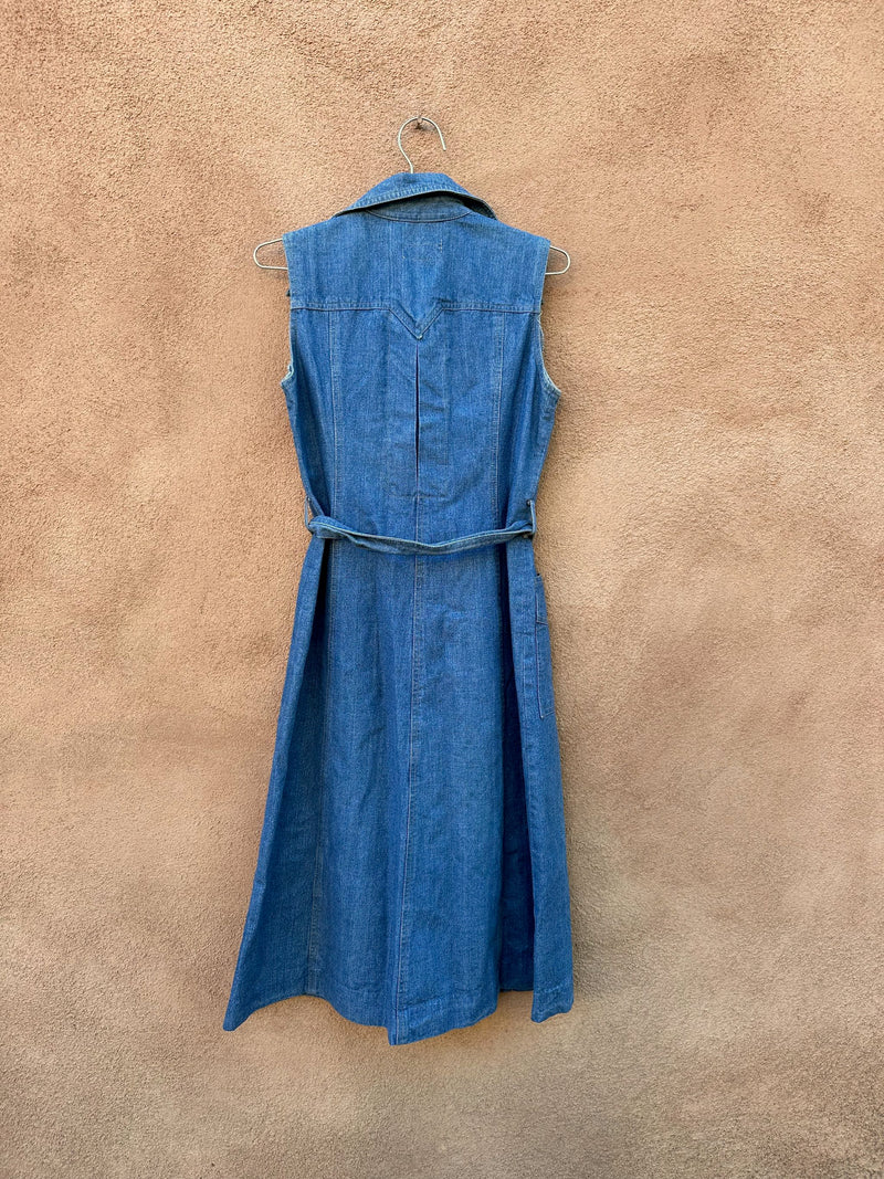 1980's Belted Denim Dress by Renown