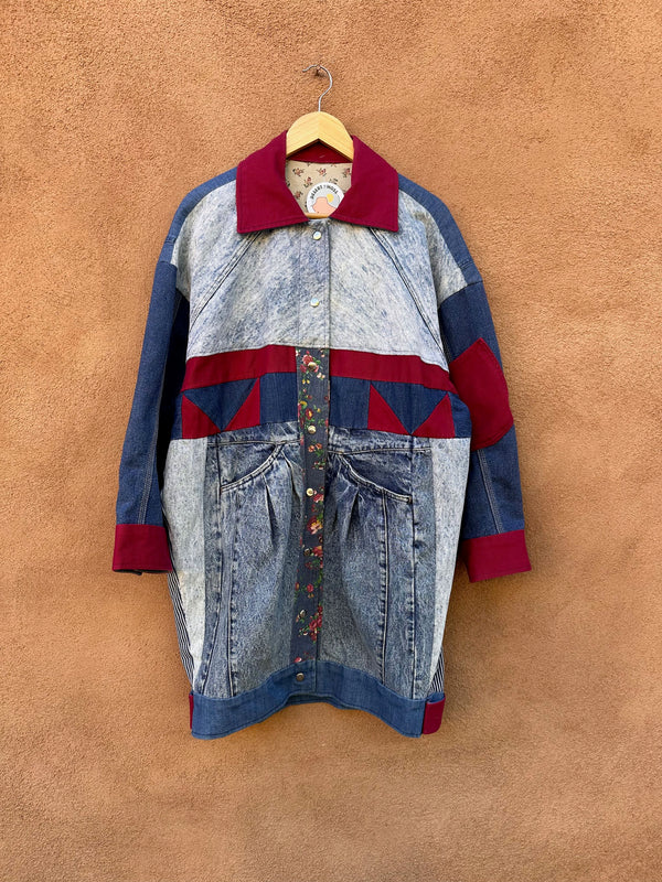 Handmade Patchwork Denim Quilt Jacket