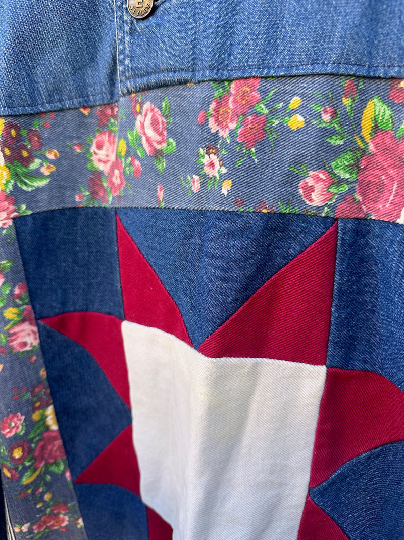 Handmade Patchwork Denim Quilt Jacket