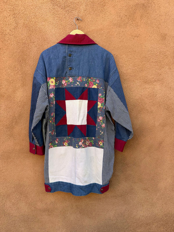 Handmade Patchwork Denim Quilt Jacket