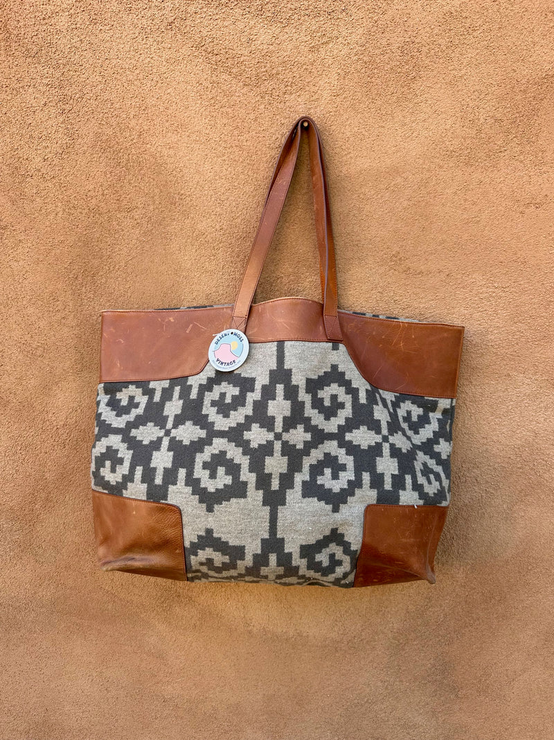 Leather & Wool Pendleton Tote Bag