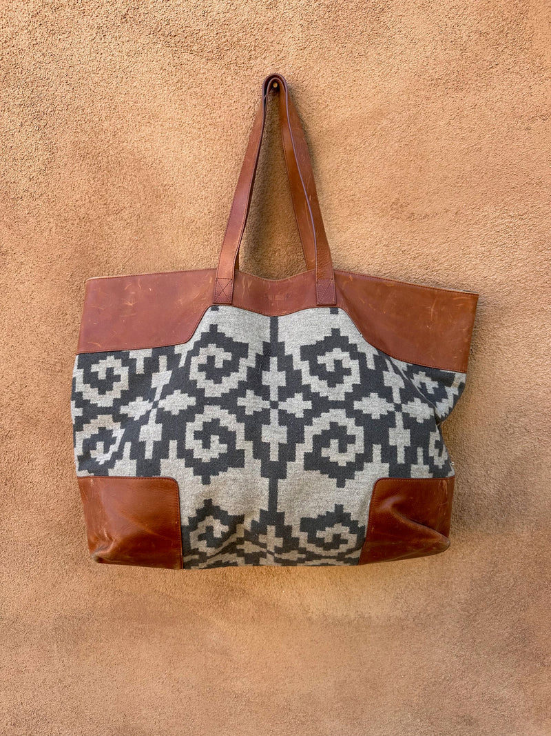 Leather & Wool Pendleton Tote Bag