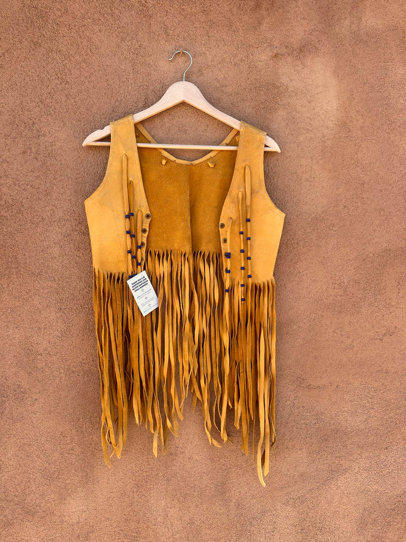 Leather Fringe and Beaded Vest