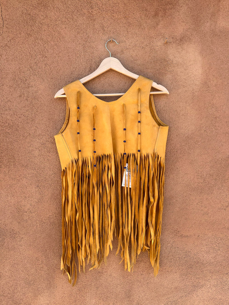 Leather Fringe and Beaded Vest