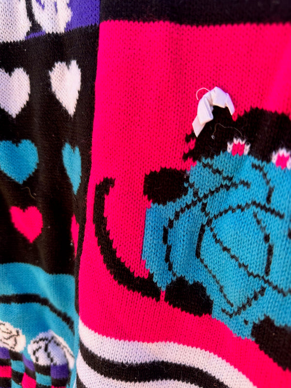 Hot Fudge 1980's Kitten Sweater