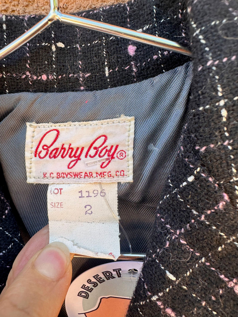 1950's Barry Boy Windowpane Wool Blazer