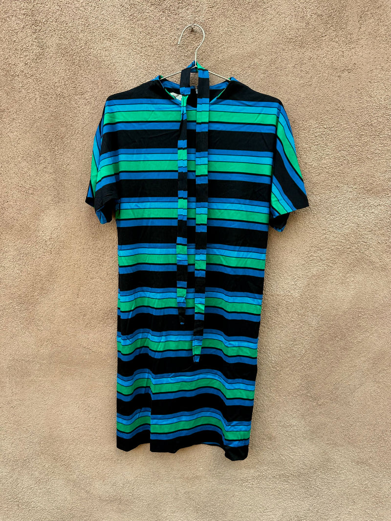 1960's Burt Stanley of California Striped Dress - as is