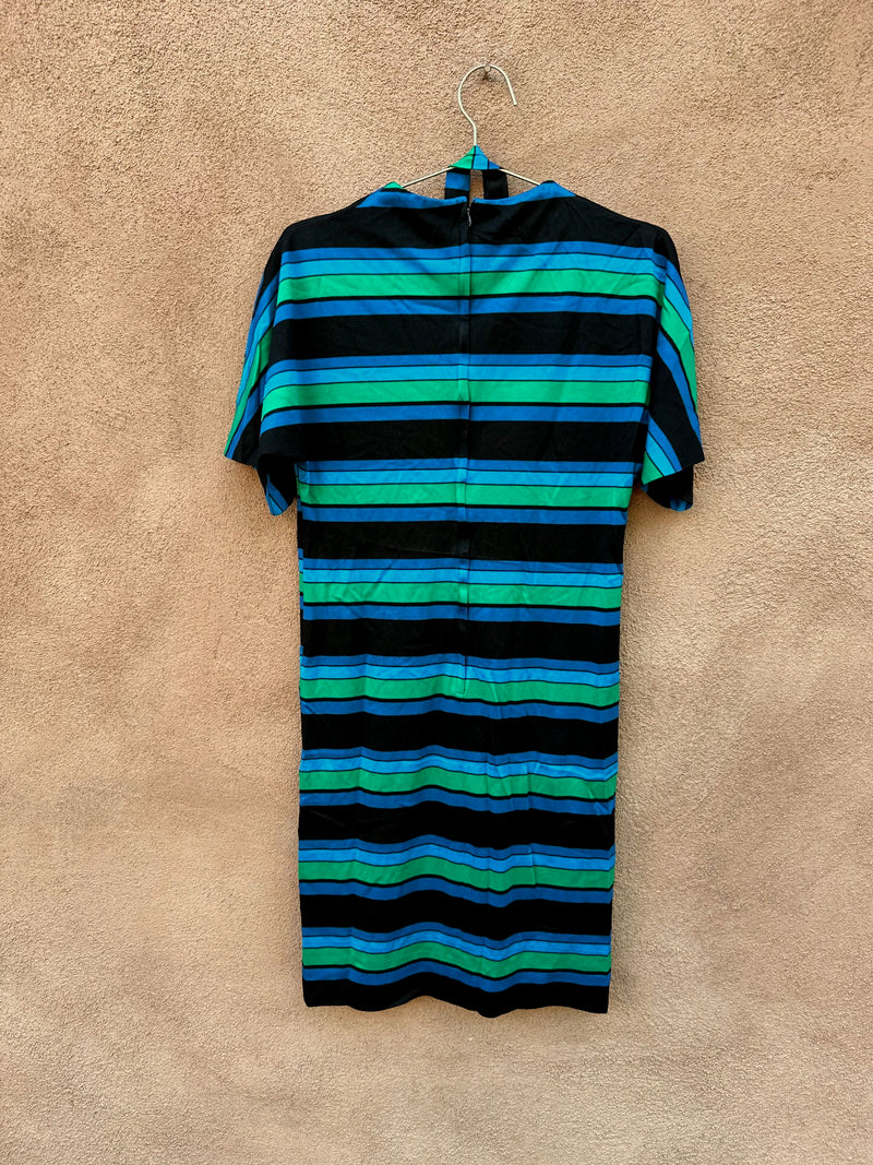 1960's Burt Stanley of California Striped Dress - as is