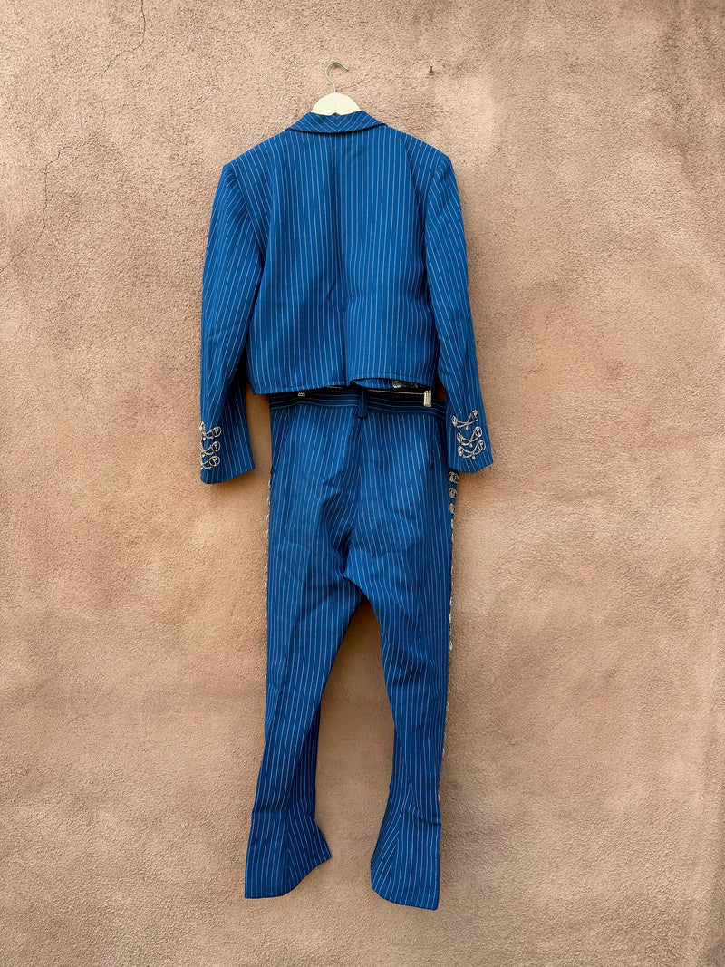 1960's Blue Pinstripe Mariachi Suit