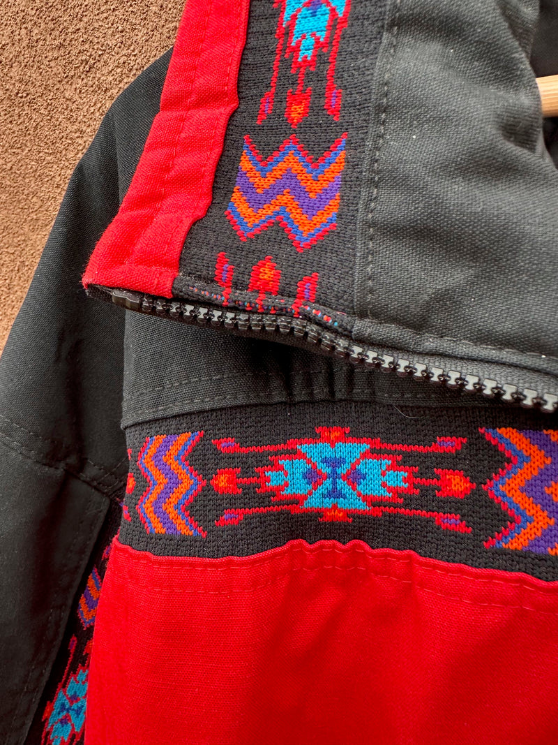 David James Red & Black Santa Fe Style Bomber