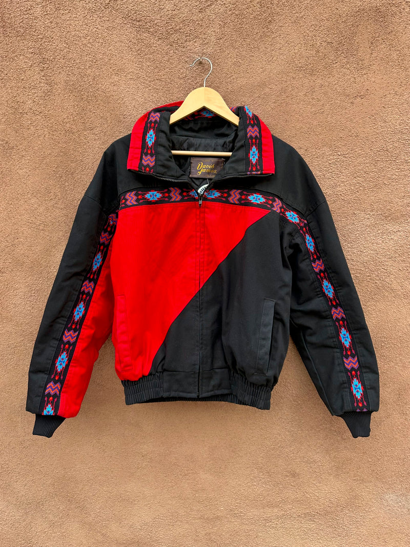 David James Red & Black Santa Fe Style Bomber