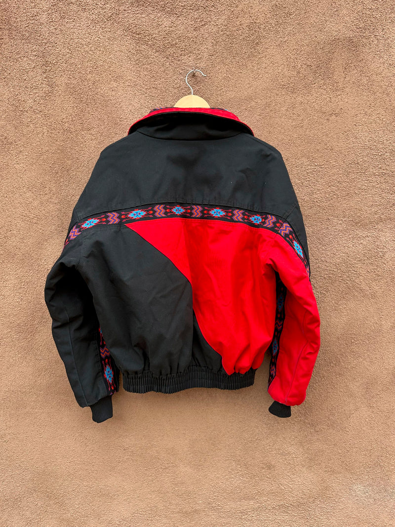 David James Red & Black Santa Fe Style Bomber