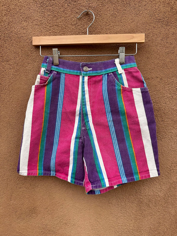 Colorfully Striped Jorts by Trend Basics - Shorts w: 24