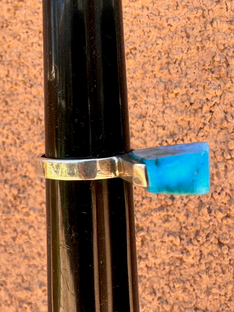 Turquoise "Diamond" Sterling Silver Ring