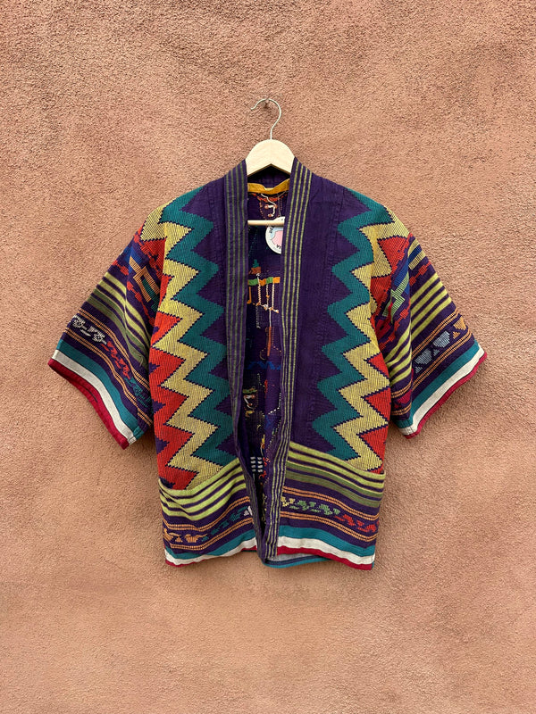 Woven Guatemalan Short Sleeve Open Jacket