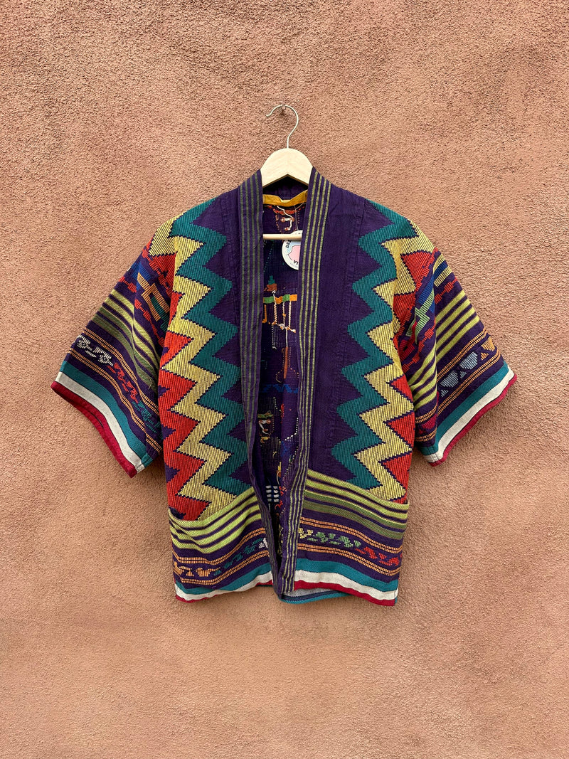 Woven Guatemalan Short Sleeve Open Jacket