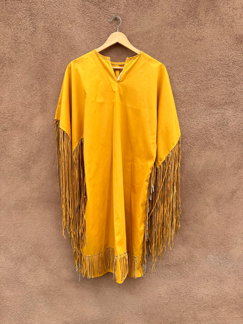 Traditional Indigenous Trade Shirt with Deerskin Fringe & Piping