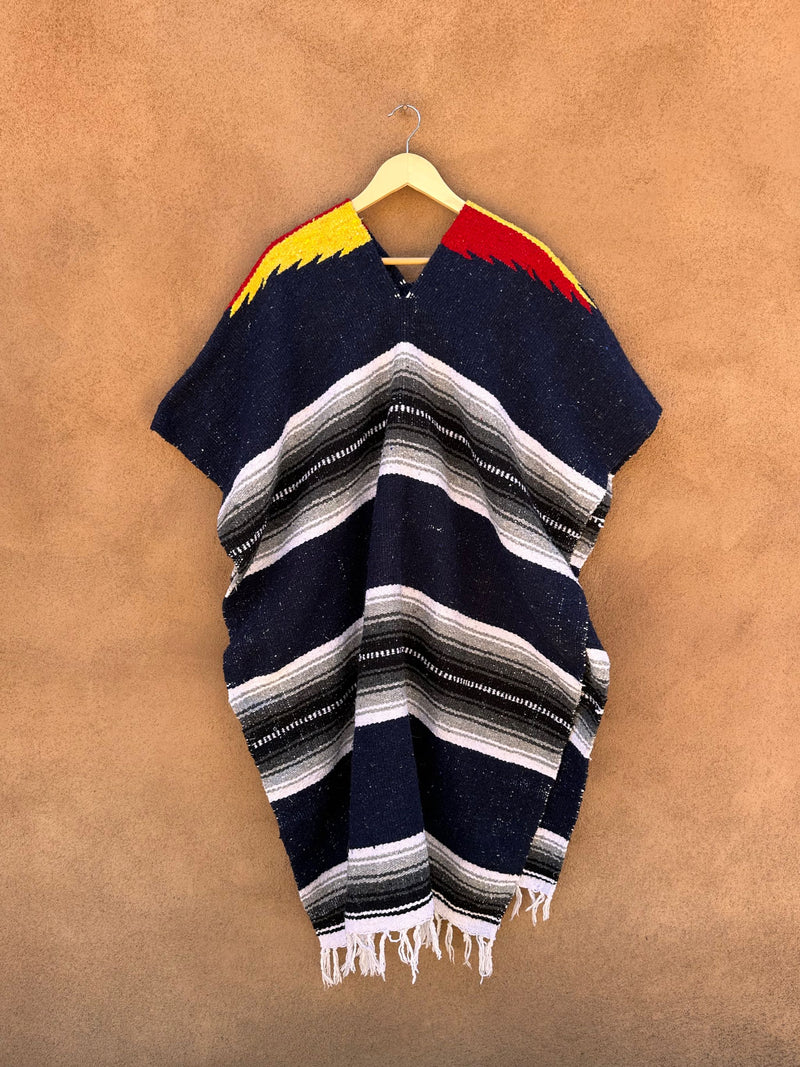 Mexican Saddle Blanket Poncho