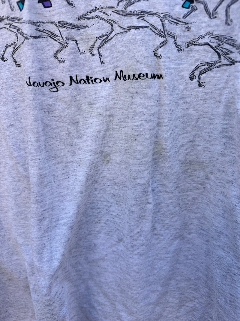 Navajo Nation Museum Wild Horses T-shirt - as is