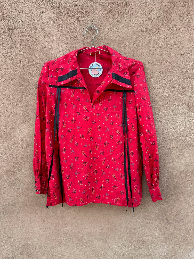 1970's Arlene Prescott Santa Fe Western Blouse