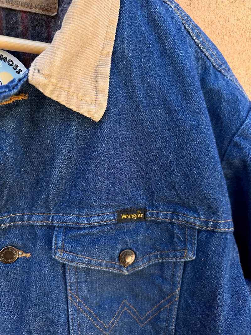 Wrangler Denim Jacket with Corduroy Collar, Blanket Lined