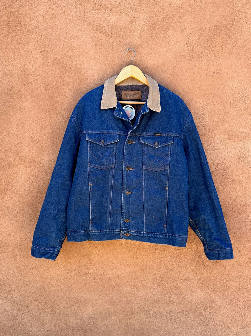 Wrangler Denim Jacket with Corduroy Collar, Blanket Lined