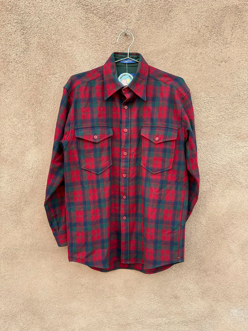 Blue - Green Tartan Wool Pendleton Shirt - Small