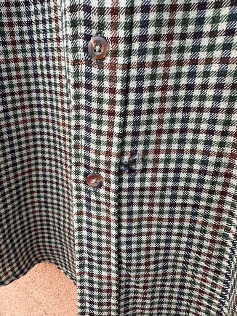 Pendleton Plaid Worsted Wool Shirt - small - as is