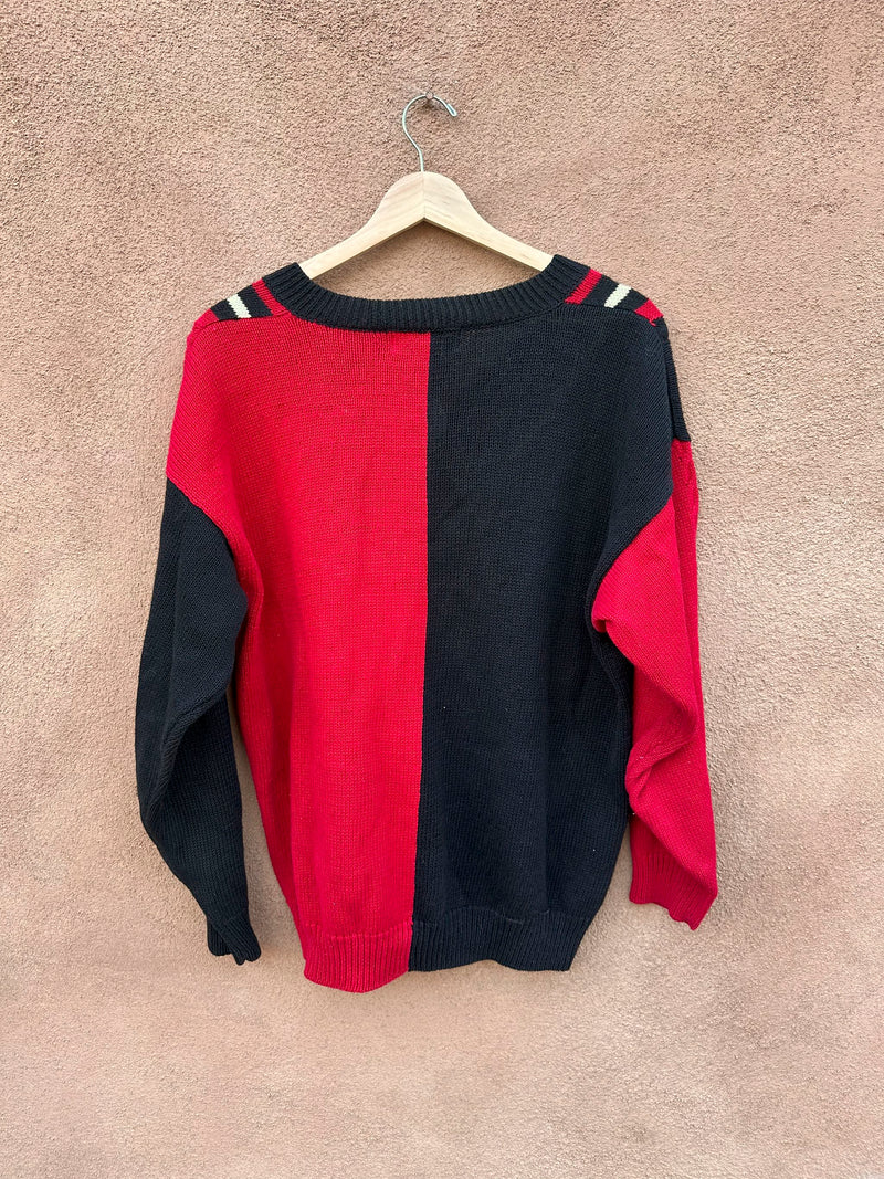 AJ Brandon 1980's Yuppie V-neck Sweater