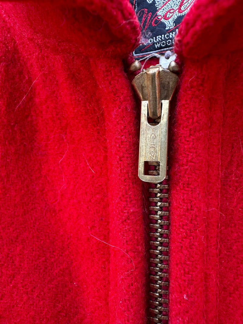 1950's Woolrich 100% Wool Red Jacket with Concho Buttons