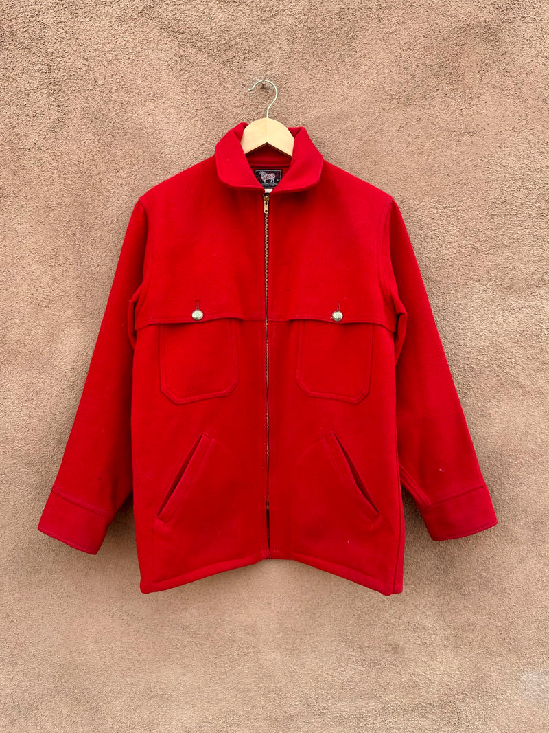 1950's Woolrich 100% Wool Red Jacket with Concho Buttons