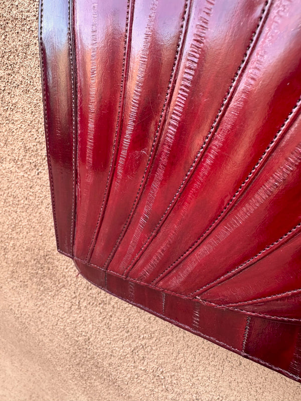 Red Eel Skin & Leather Purse