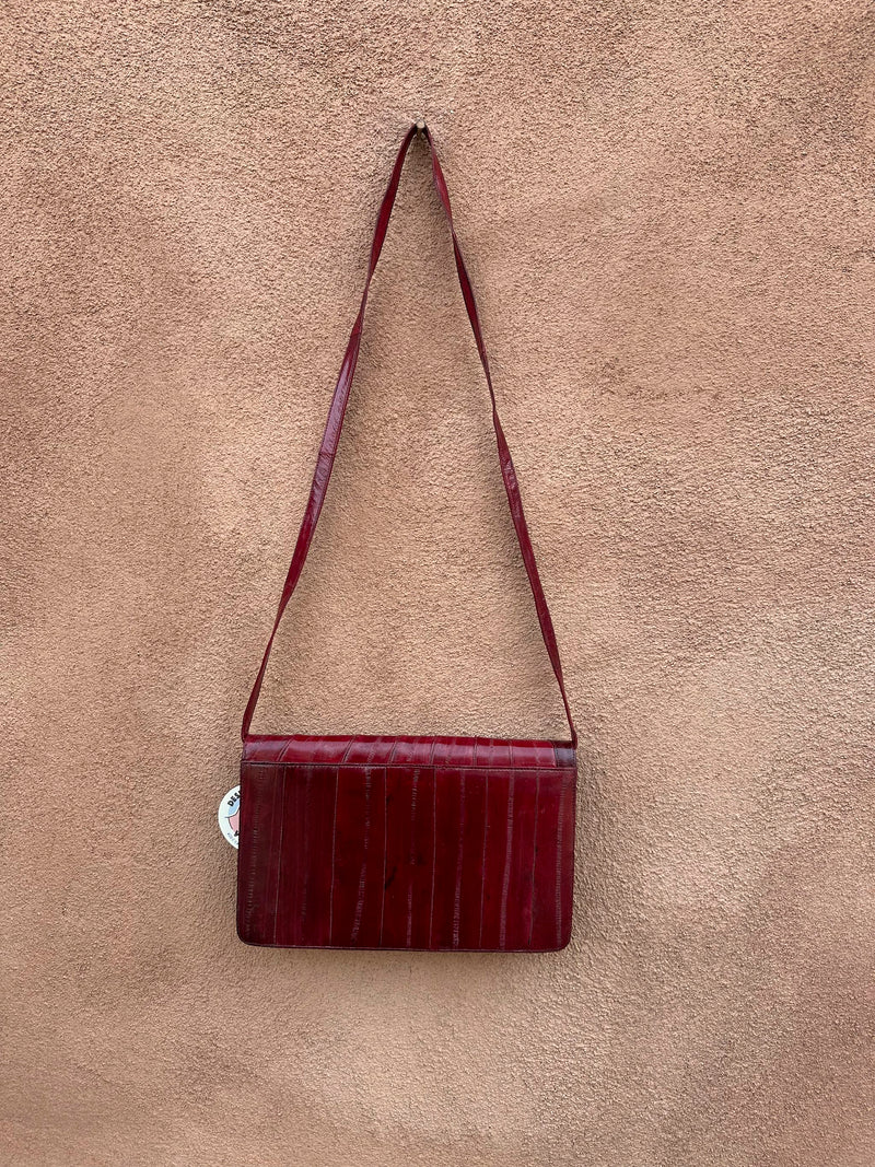 Red Eel Skin & Leather Purse