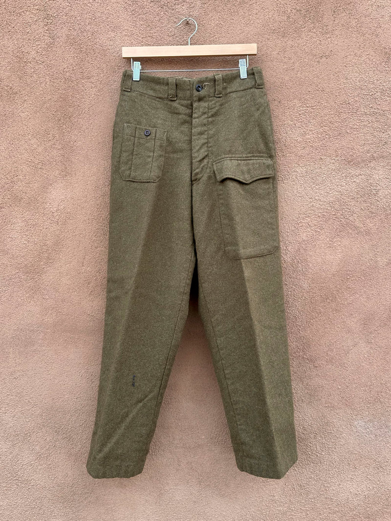 1943-46 Original British WWII Battledress Paratrooper Trousers - Wool 29x29.5