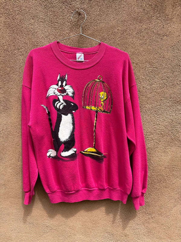 Sylvester and Tweety Sweatshirt - Pink