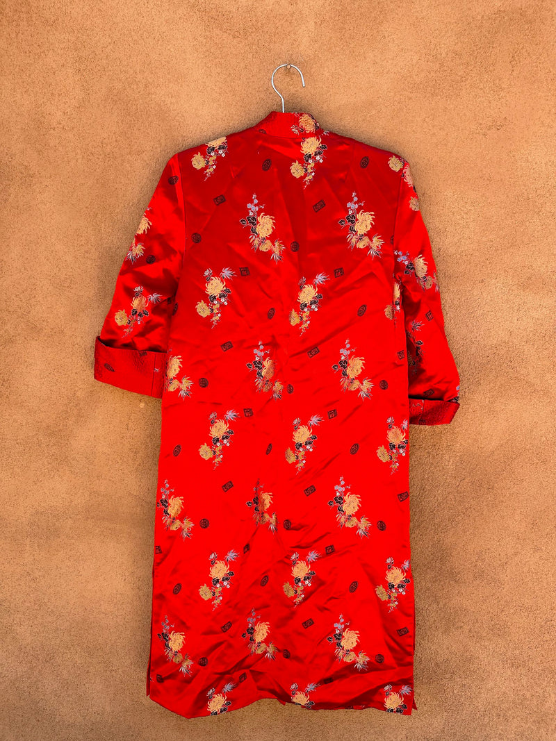 Pony Brand Silk Dragon Peony Robe