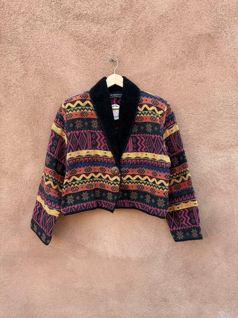 New Identity Southwest Style Cotton Tapestry Cropped Jacket