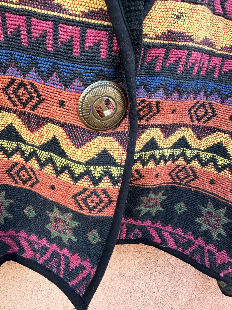 New Identity Southwest Style Cotton Tapestry Cropped Jacket