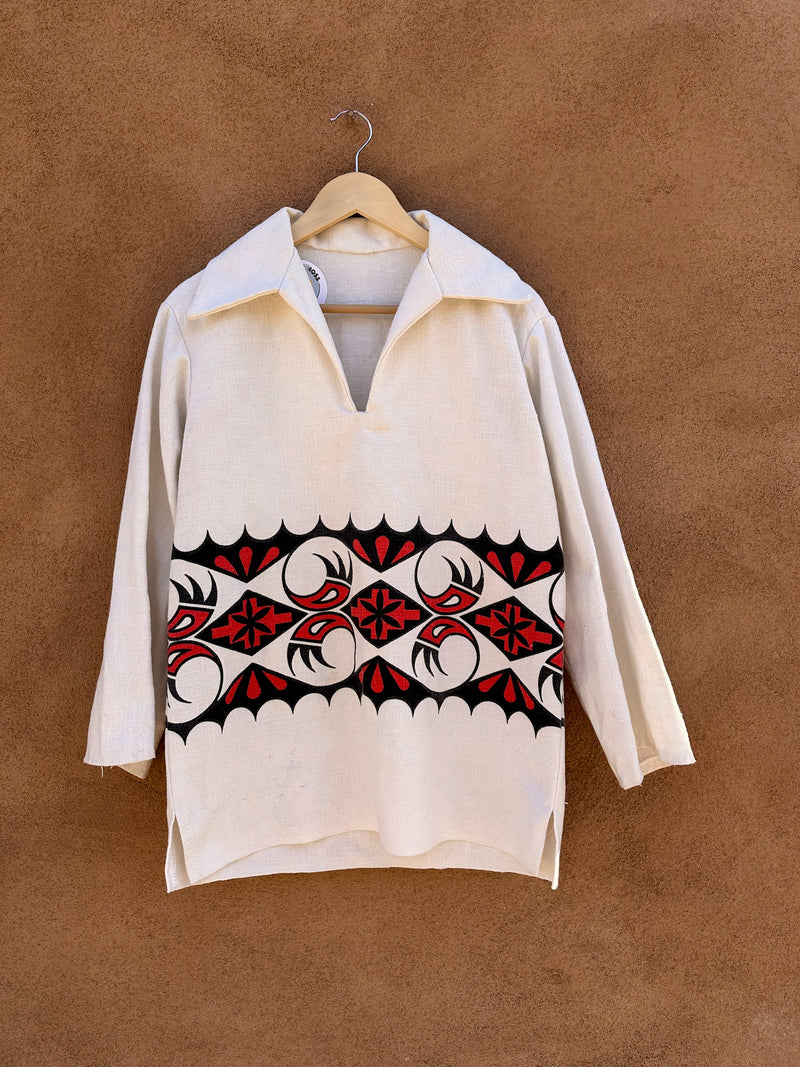 Traditional Hand Dyed Navajo Canvas Top - 1960's