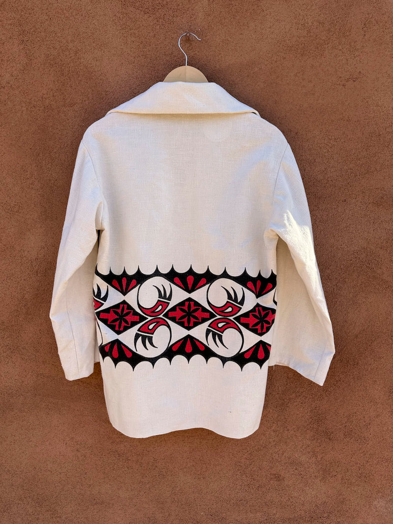 Traditional Hand Dyed Navajo Canvas Top - 1960's