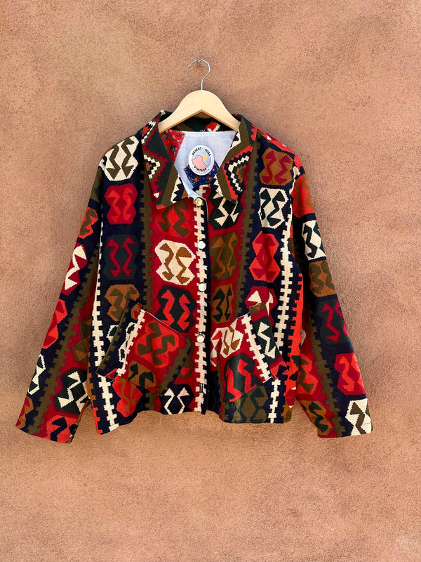 Handmade 1970's Kilim Style Southwest Jacket