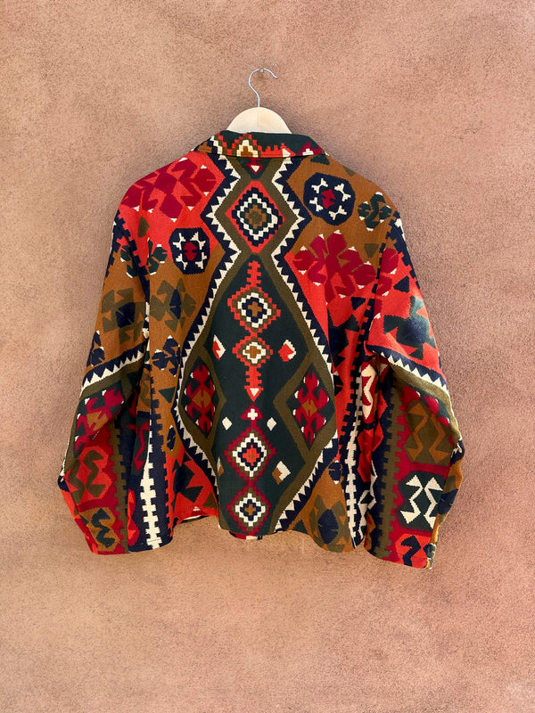 Handmade 1970's Kilim Style Southwest Jacket