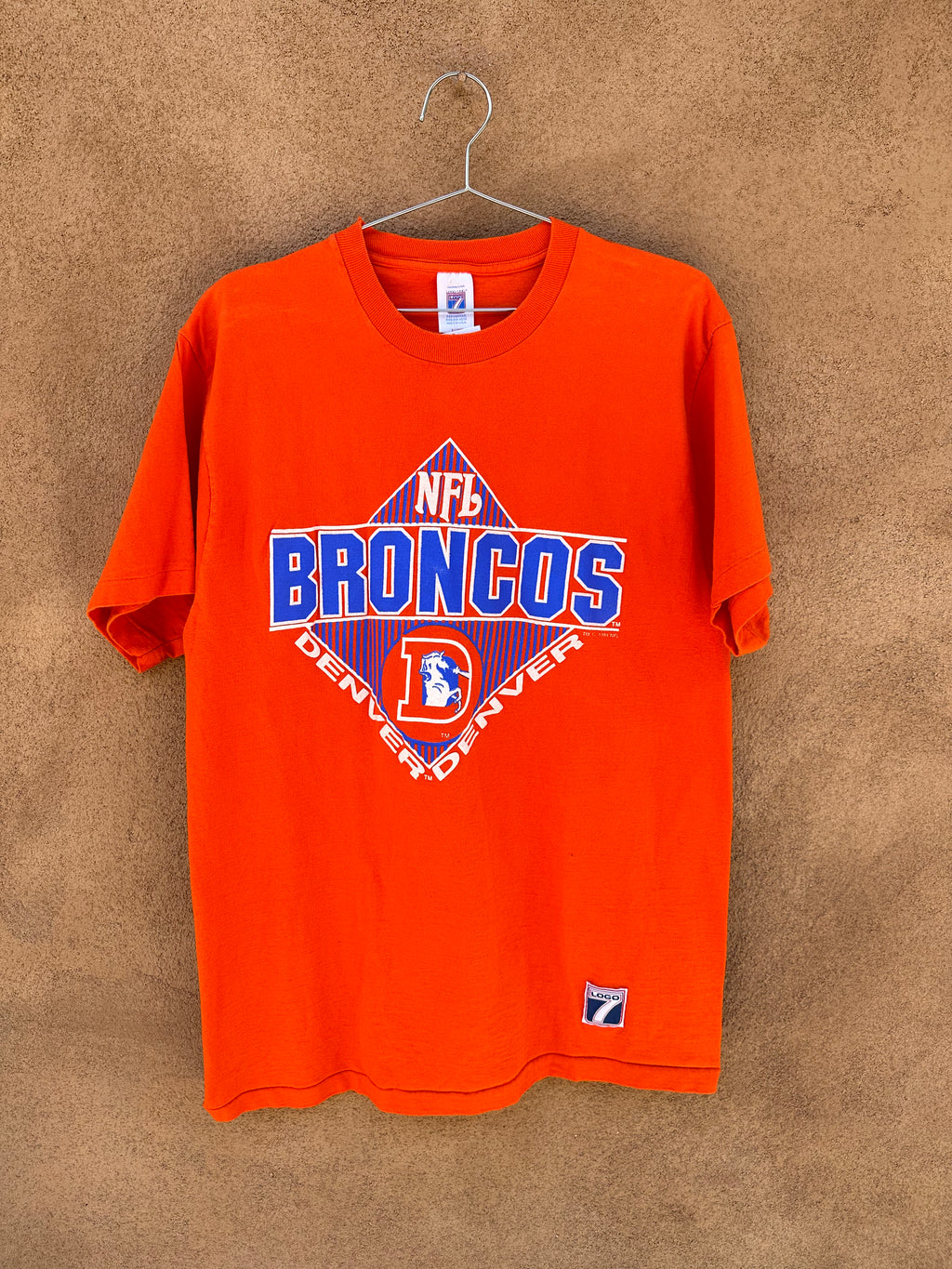 Vintage 1980s NFL Denver Broncos Jersey Cut V-neck T-shirt Made in