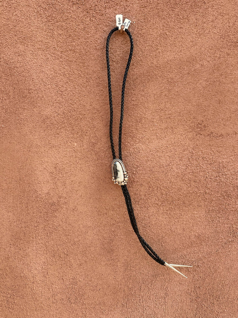 Santo Domingo Curtis Benavidez Sterling & Buffalo Turquoise Bolo