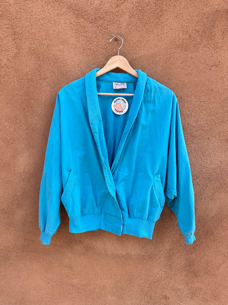 80's Sky Blue Cropped Blazer - as is