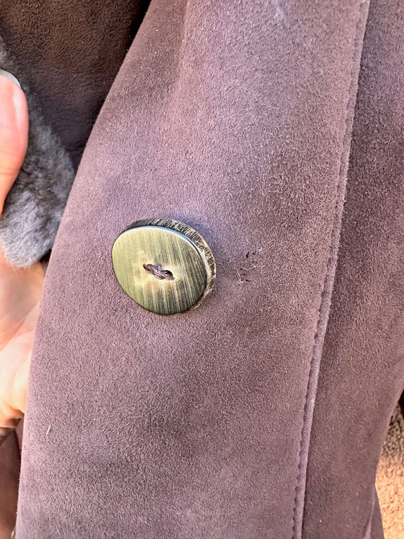 1970's Abercrombie & Fitch Shearling Coat - Antler Buttons