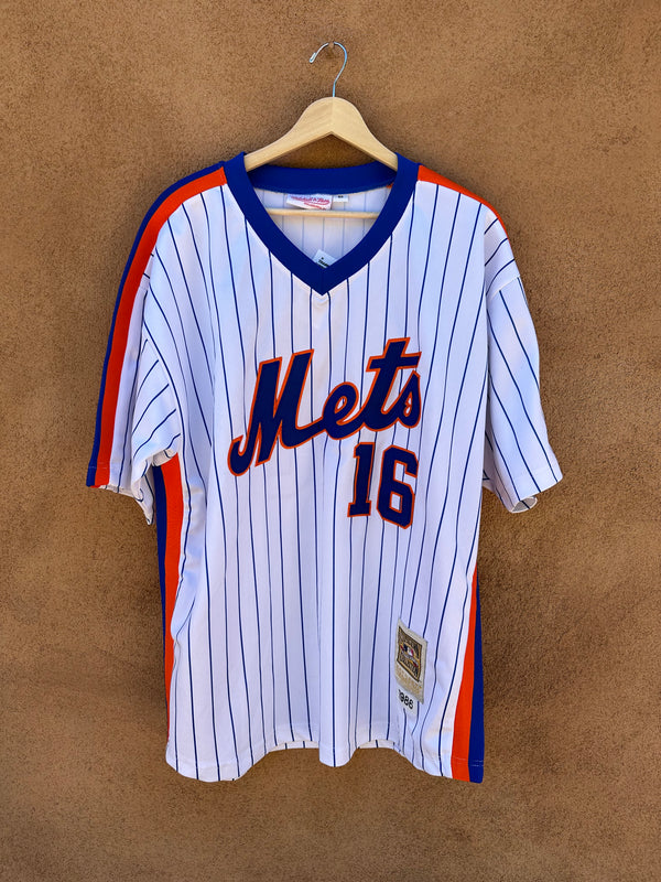 Vintage 80's New York Mets Rawlings MLB Pinstripe Jersey L 
