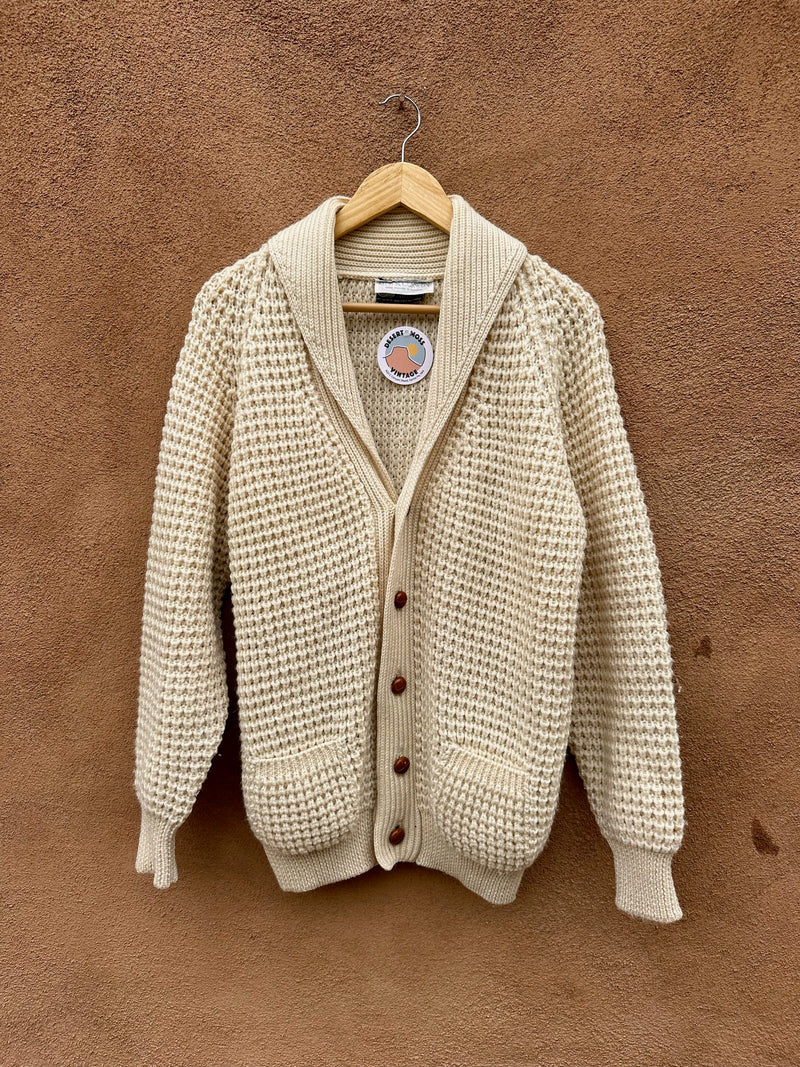 Vintage Kent Curwen Wool Fishermans Cardigan 44 DESERT MOSS VINTAGE